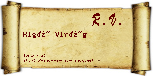 Rigó Virág névjegykártya